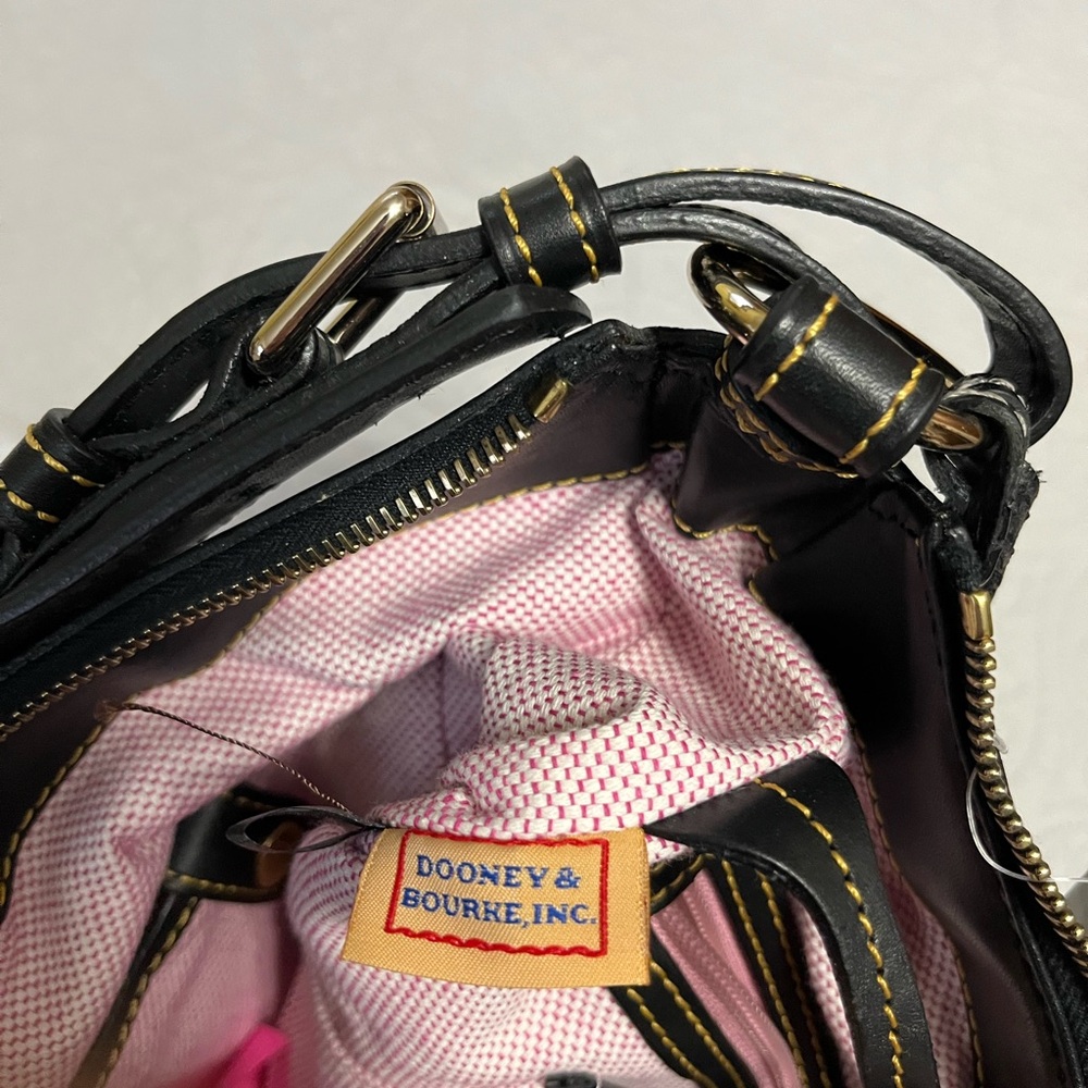 DOONEY & BOURKE NWT Black Croc Embossed Leather Bag  #J3988182 NEW - Picture 10 of 12
